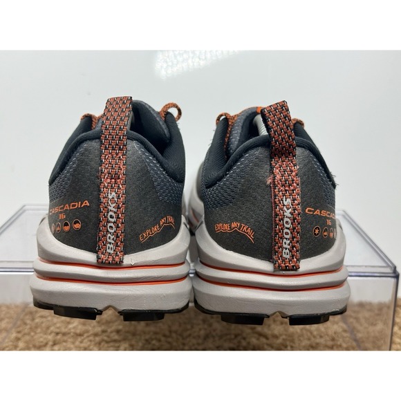 Brooks Cascadia 16 GTX GoreTex Gray Trail Running Shoes Sneakers Mens Size 8 D - Picture 8 of 12